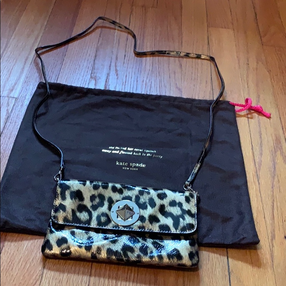 Kate Spade Leopard Print Patent Leather Bag